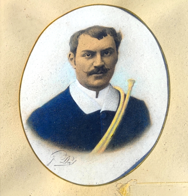 Portrait de Symphorien de Musy, bouton de l'Equipage de Soran - Don de M. L.-G. Siclon à la Société de Vènerie